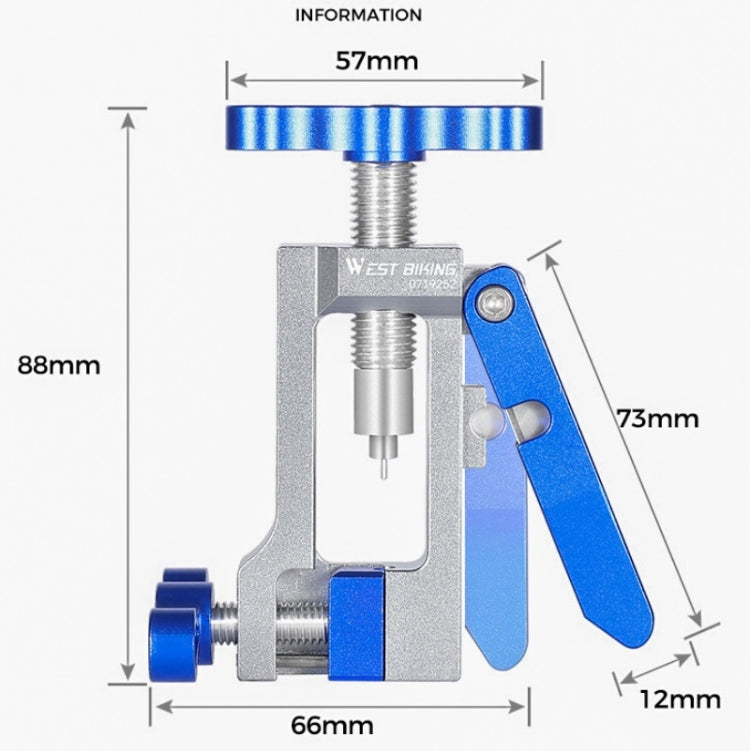 WEST BIKING YP0719252 Bicycle Oil Needle Installation Tool Cycling Tubing Jack Repair Tool, WEST BIKING YP0719252