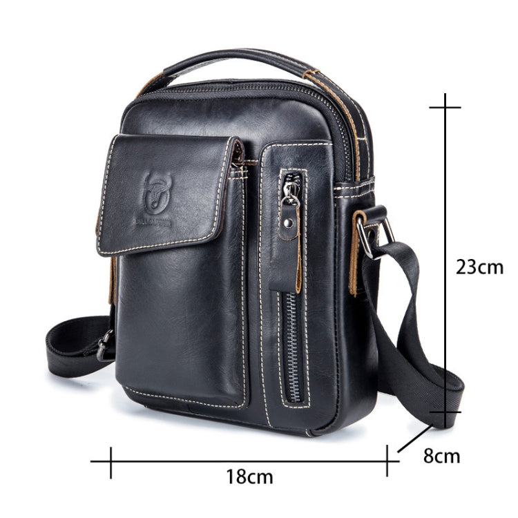 BUFF CAPTAIN 037 First-Layer Cowhide Messenger Bag Male Sports Soft Leather Shoulder Bag