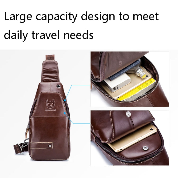 BUFF CAPTAIN 087 Men Leather Shoulder Bag First-Layer Cowhide Sports Chest Bag