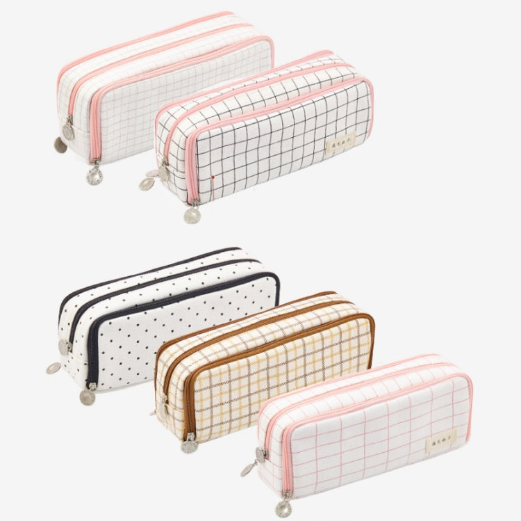 Large Capacity Canvas Pencil Case Multi-Layer Pen Organizer Pouch 40 Slots