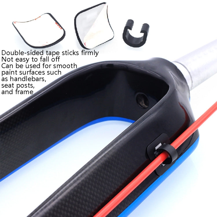 4 PCS Mountain Road Bicycle Hose Line Guide Adhesive Wire Seat Frame Cable Fixing C Buckle, Style:, Plastic Buckle, Aluminum Alloy Buckle