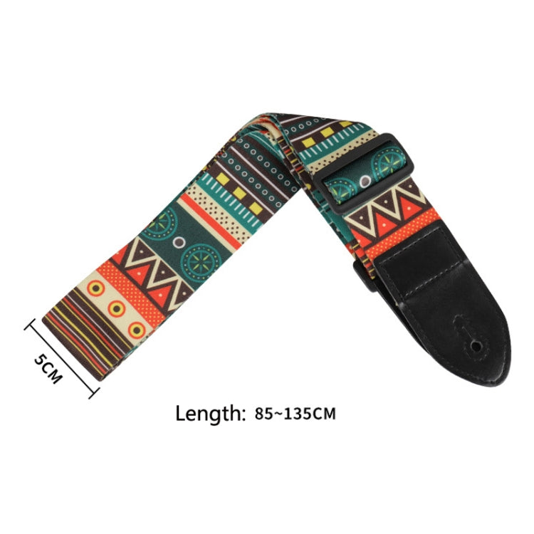 3 PCS Printed Ukulele Guitar Strap, Length: 85-135cm, National Style, Pink Panda, Yellow and Letter, Cartoon, Black White Gant, Blue Flash, Red Flame