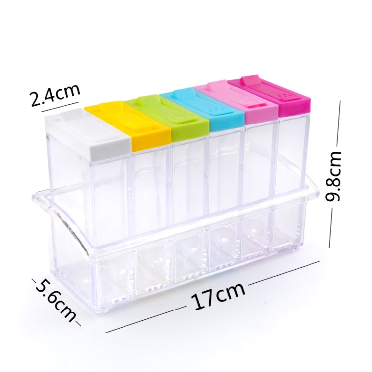 6 PCS/Set Transparent Spice Seasoning Box Storage Bottle, Seasoning Box Storage Bottle（6 PCS）