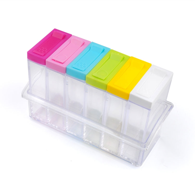 6 PCS/Set Transparent Spice Seasoning Box Storage Bottle, Seasoning Box Storage Bottle（6 PCS）