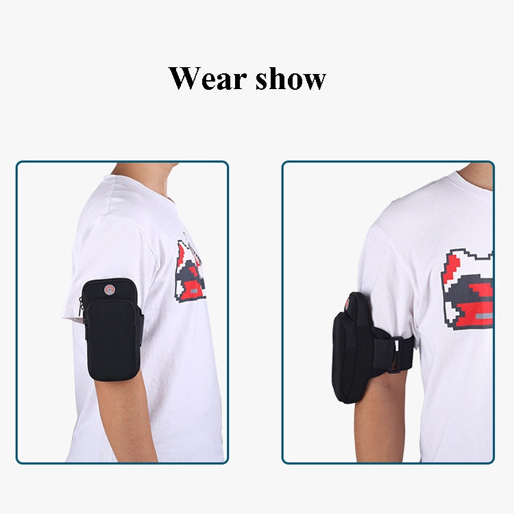 Phone Arm Bag Set Fitness Armband Wrist Bag for Men & Women Outdoor Sports Mobile Holder up to 6.5 Inch Anti-Slip Adjustable Running Pouch