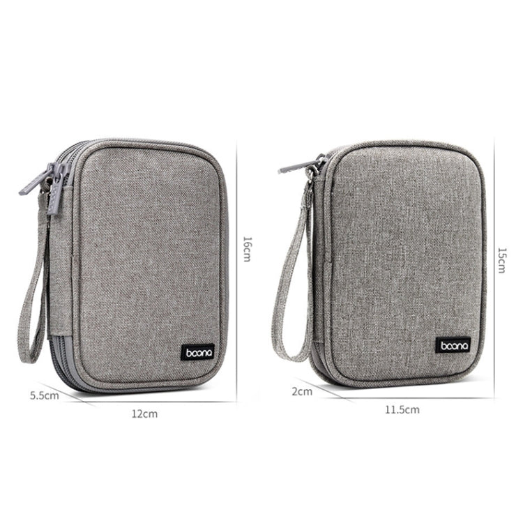 Baona BN-C003 Mobile Hard Disk Protection Cover Portable Storage Hard Disk Bag, Double-layer (Gray), Double-layer (Black), Single-layer (Gray), Single-layer (Black)