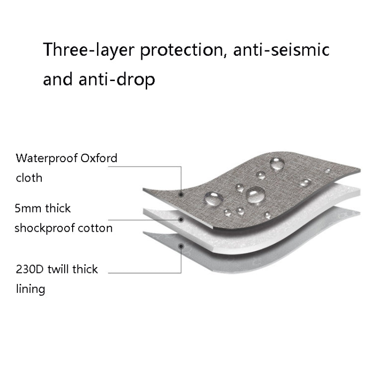 Baona BN-C003 Mobile Hard Disk Protection Cover Portable Storage Hard Disk Bag, Double-layer (Gray), Double-layer (Black), Single-layer (Gray), Single-layer (Black)