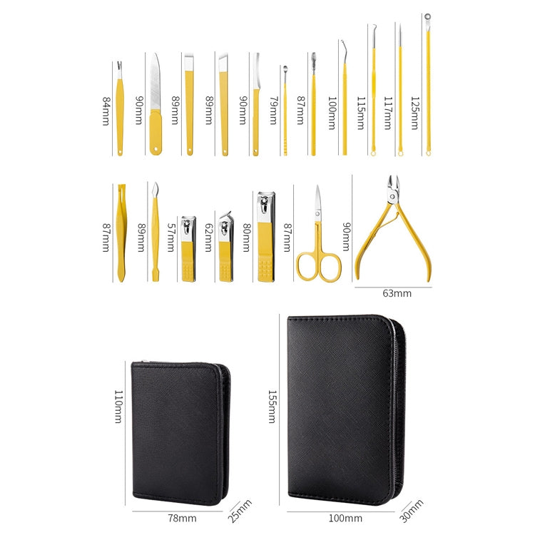 9 In 1 Nail Clipper Set Manicure Set Stainless Steel Nail Clipper Manicure Tool, 9 In 1, 18 In 1 Yellow, 26 In 1  Pink, 26 In 1 Black
