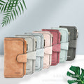 Ladies PU Leather Wallet B821 Frosted Coin Purse Large Capacity Card Holder Green