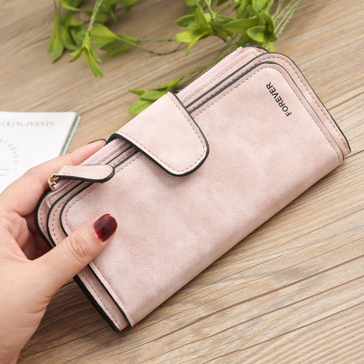 Ladies PU Leather Wallet B821 Frosted Coin Purse Large Capacity Card Holder Green