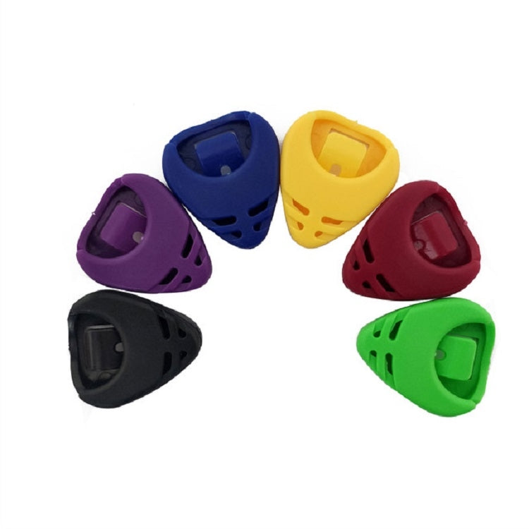 100 PCS ABS Storage Box for Guitar Pick, Random Color Delivery, Heart-shaped Pick Box, Large Triangular Pick Box