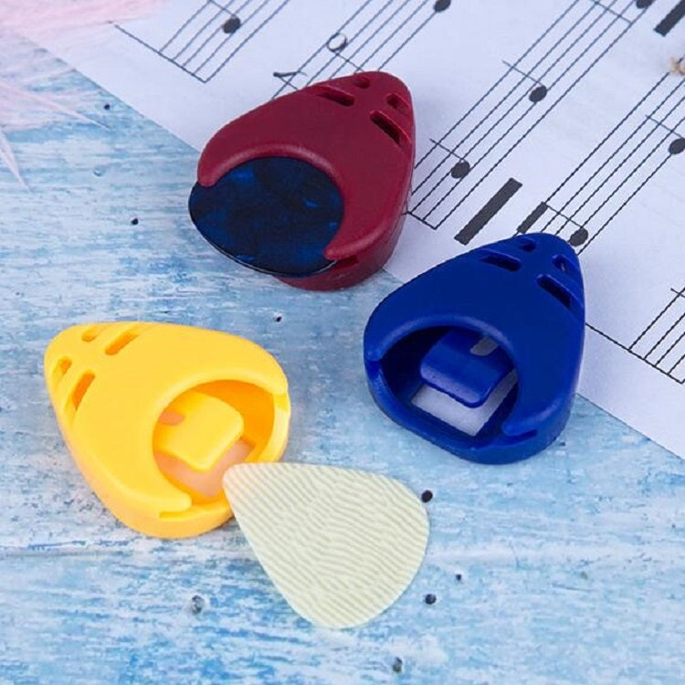 100 PCS ABS Storage Box for Guitar Pick, Random Color Delivery, Heart-shaped Pick Box, Large Triangular Pick Box