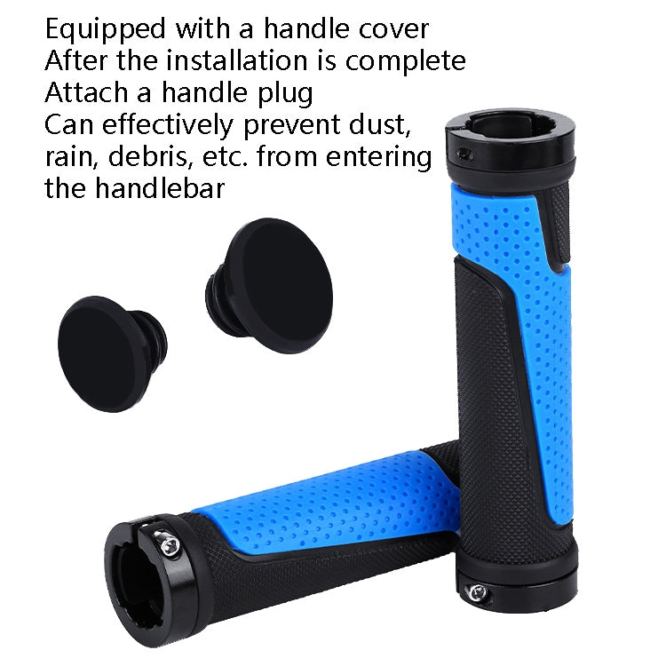 1pair BG-0404 Bicycle Rubber Handle Cover The Mountain Bike Bilateral Lock Dead Anti-Slip Handle Cover