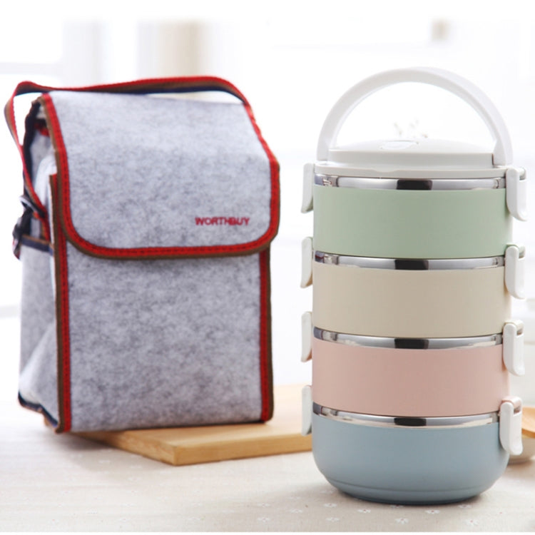 Gradient Color Lunch Box Food Bento Box Stainless Steel Container