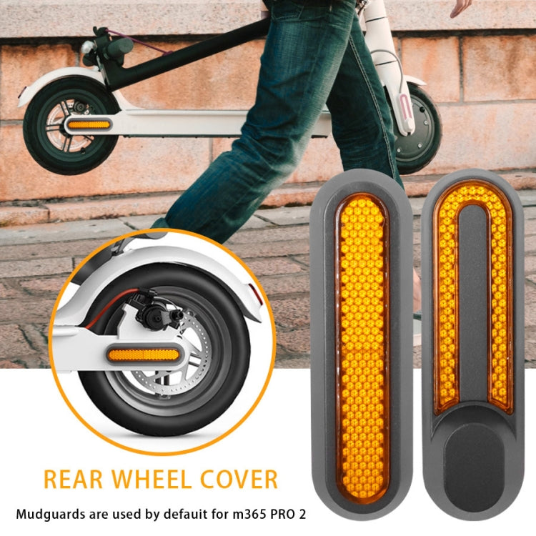 Elektro-Scooter-Rad Vier-Wege-Seitenabdeckung mit Reflexstreifen und Schrauben für Xiaomi Mijia 1S / Pro 2, Rot, Gelb