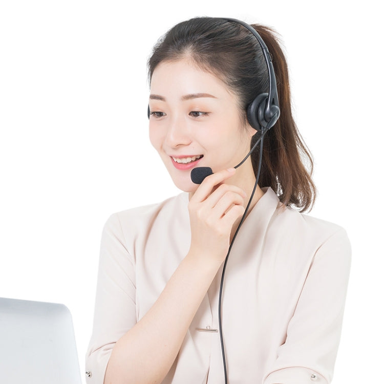 SOYTO SY490 Teaching Office Netzwerk-Klasse Studentenausbildung Computer-Headset, Stil:, Doppeltes Ohr Schwarz Trennung USB