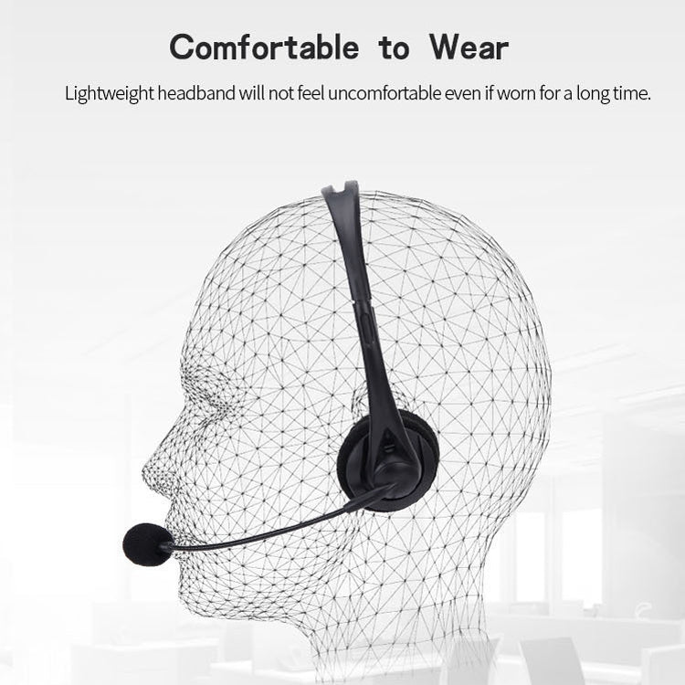 SOYTO SY490 Teaching Office Netzwerk-Klasse Studentenausbildung Computer-Headset, Stil:, Doppeltes Ohr Schwarz Trennung USB