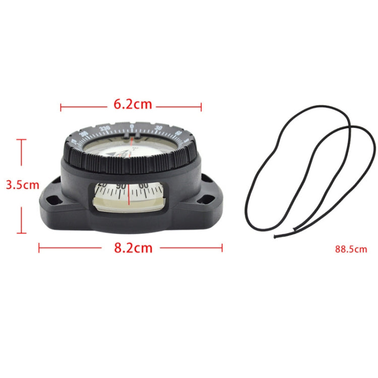 KEEP DIVING CP-992 Strong Magnetic Elastic Rope Luminous Diving Compass, Diving Compass(Grey), Diving Compass(Blue), Diving Compass(Black)