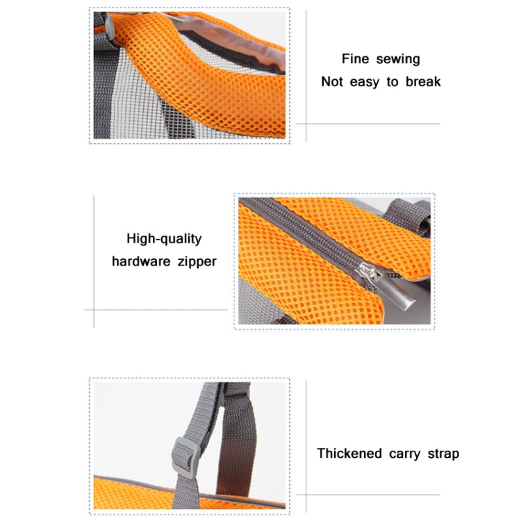 Pttie Baggie Panoramic Breathable Dog Outing Handbag, 0901A Grey + Black, 0901B Grey + Blue, 0901C Grey + Orange