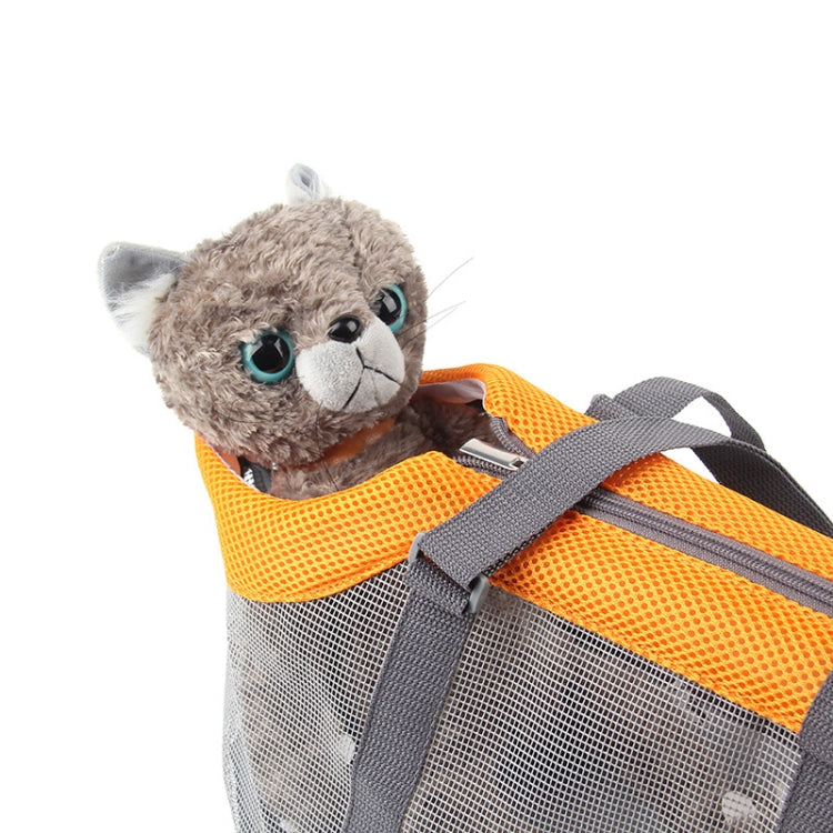 Pttie Baggie Panoramic Breathable Dog Outing Handbag, 0901A Grey + Black, 0901B Grey + Blue, 0901C Grey + Orange