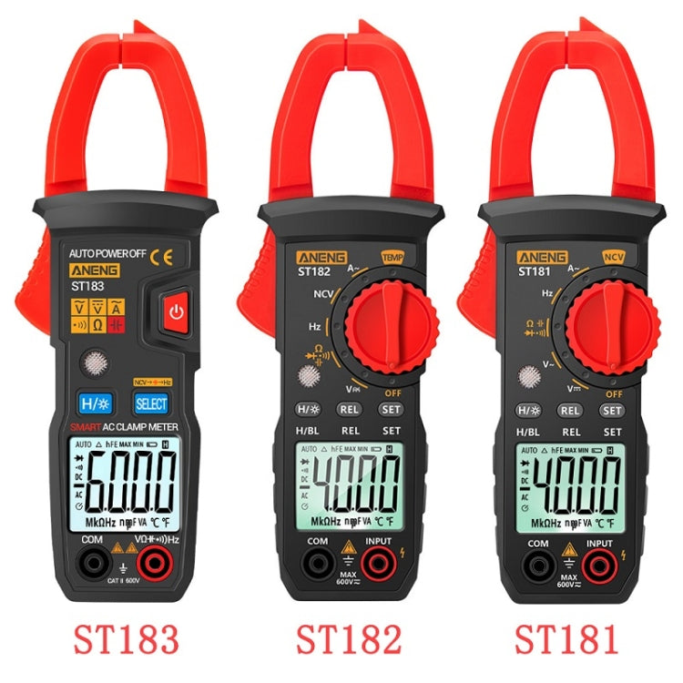 ANENG Intelligent Digital Backlit Clamp-On High-Precision Multimeter, ST181, ST182, ST183