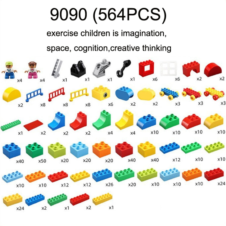 Children Assembling Building Block Toy Set, 9090 (564 PCS), 9090 (440 PCS), 45002 (94 PCS), 45002 (139 PCS), 9656 (102 PCS), 9656 (135 PCS), 9076 (147 PCS)
