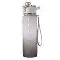 1000ml Large Capacity Gradient ColorsPlastic Sports Water Cup, Silver Gray, Cherry Pink, Sky Blue