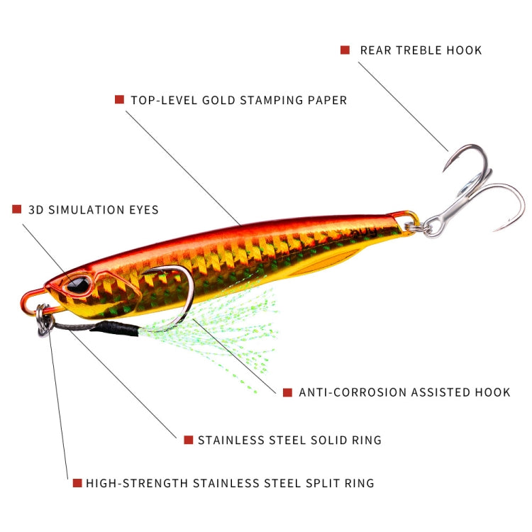 PROBEROS LF103 Simulation Metal Sea Fishing Bait, 10g, 15g, 20g