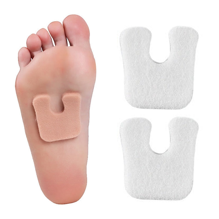 U-Type Sheep Felt Hairy Function Stickers, White, Skin Color