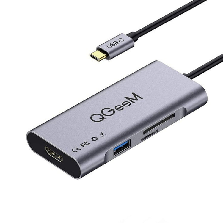 QGeeM 7-in-1 Multifunktionaler USB 3.0 TYPE-C Erweiterungs-HUB-Adapter (QG-UH07-3 V1)