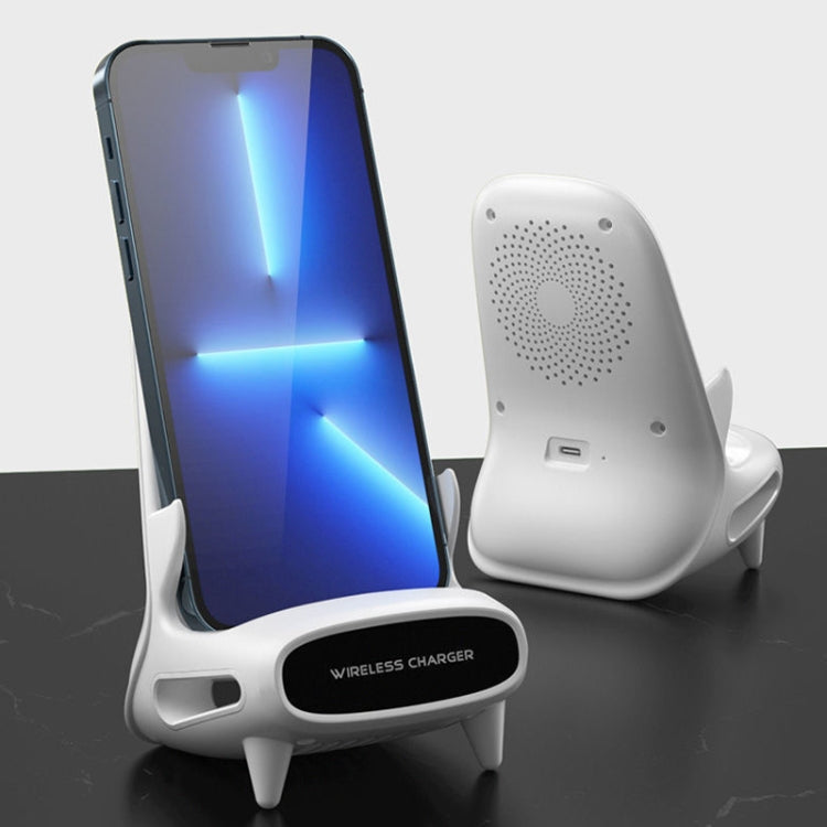 15W Desktop Vertikal-Lautsprecher Kabelloses Ladegerät Ständer für 4,5-11 Zoll Mobiltelefon Tablet