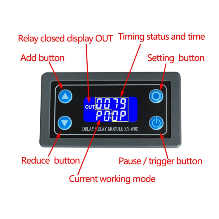 12/24V Relay Module Cycle Trigger Delay Power-Off Delay Timing Circuit Switch, Delay Circuit Switch