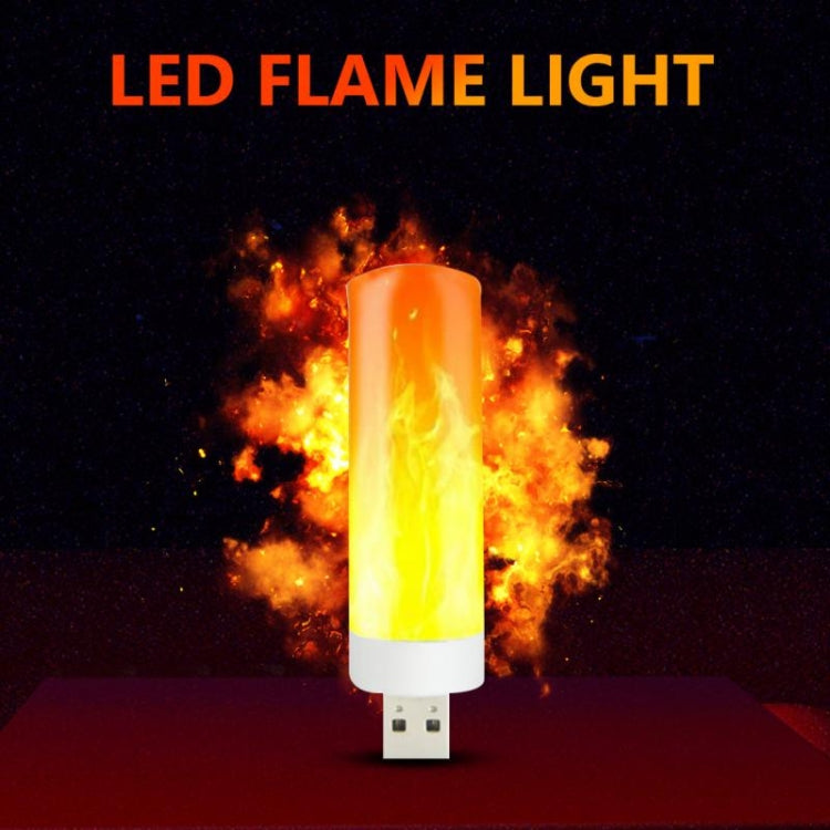 4 PCS USB Candlelight LED Flame Lamp, 4 PCS Flame Lamp