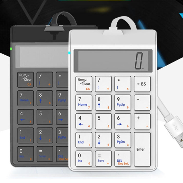 Sunreed SKB886S 19-Tasten kabelgebundenes Keypad mit digitaler USB-Schnittstelle, Kabellänge: 1,5 m, kabelgebunden Weiß, kabelgebunden Schwarz