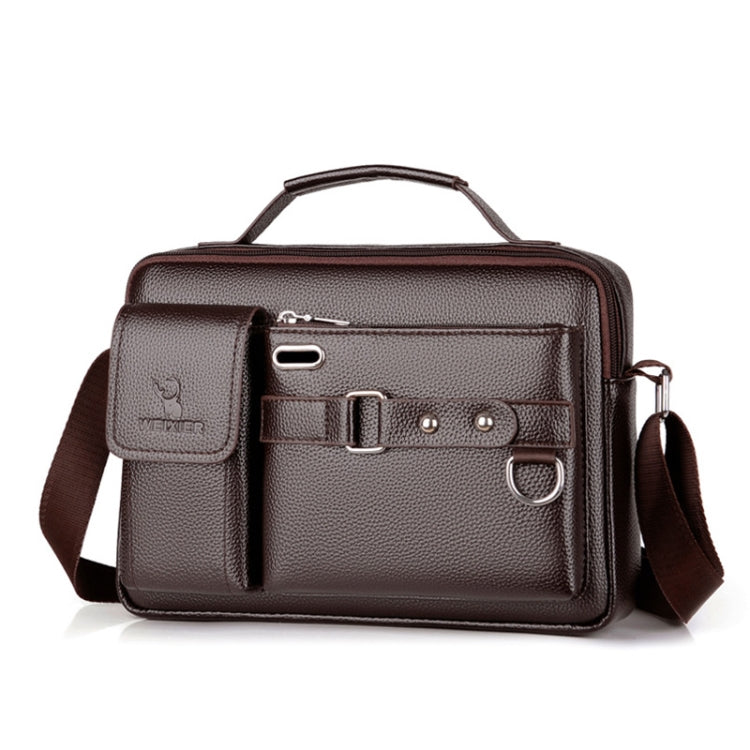 WEIXIER D235 Herren-Umhängetasche Tragbare PU-Leder-Handtasche