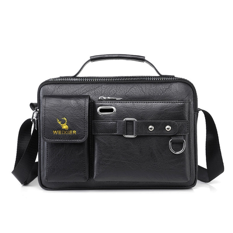 WEIXIER D235 Herren-Umhängetasche Tragbare PU-Leder-Handtasche