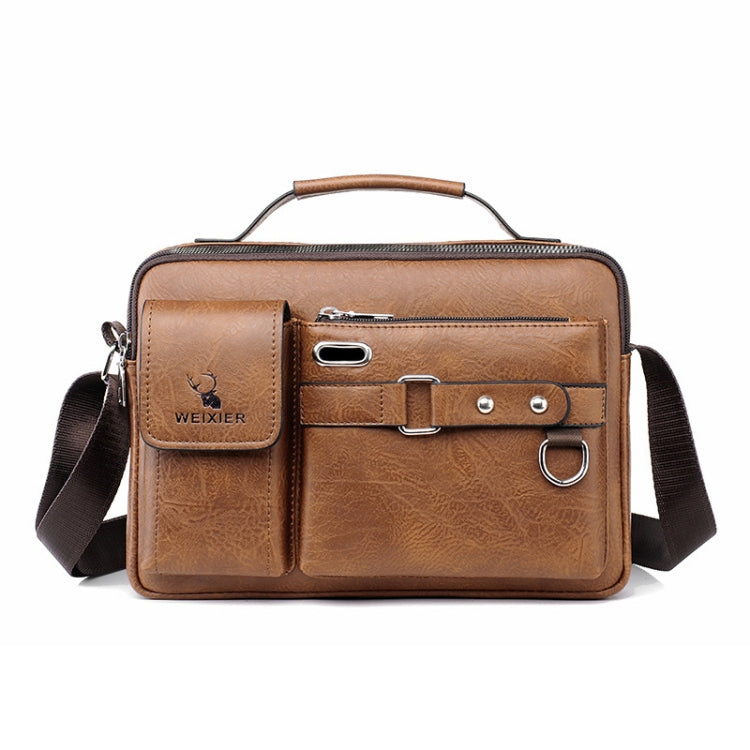 WEIXIER D235 Herren-Umhängetasche Tragbare PU-Leder-Handtasche