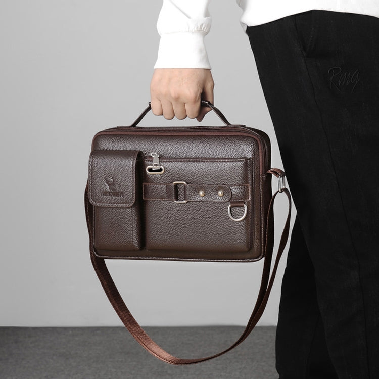 WEIXIER D235 Herren-Umhängetasche Tragbare PU-Leder-Handtasche