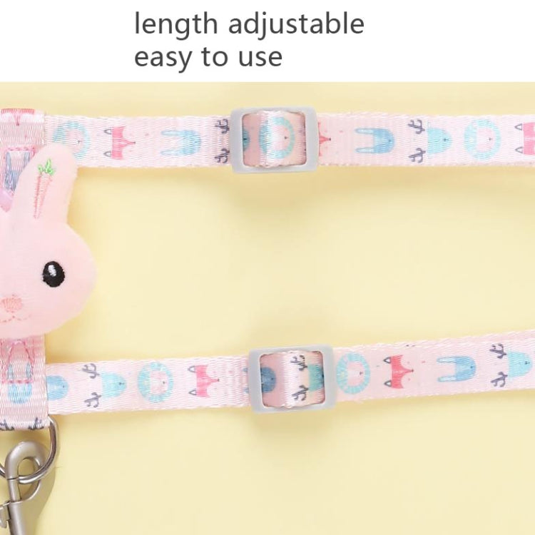 Rabbit Head Type Cat Traction Rope Anti-breakaway Adjustable Cat Leash, Small Suitable for Within 3kg, Large Suitable for 3-6kg