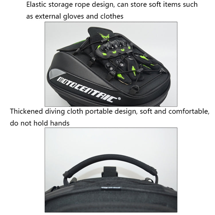 MOTOCENTRIC 11-MC-0102 Motorcycle Rear Seat Helmet Bag, Red, Blue, Green, Gray
