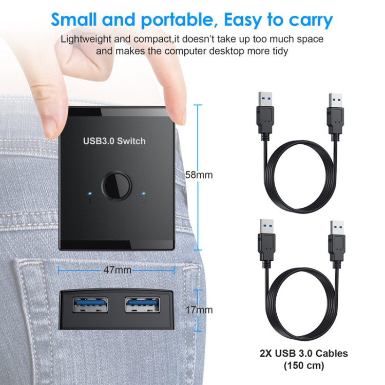 T25 2 In 1 USB3.0 Bidirectional Switch Printer Sharer Splitter