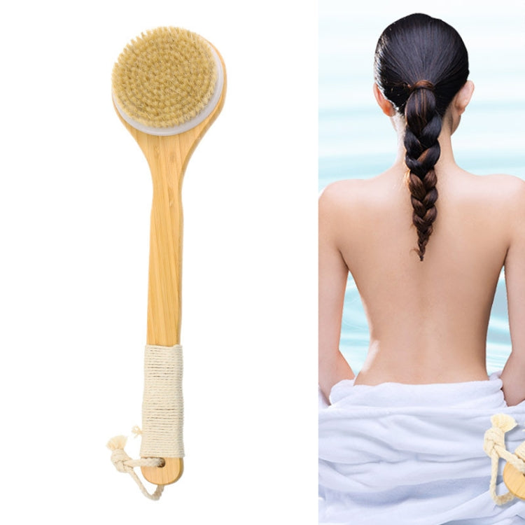 Natural Bristle Body Massage Brush Exfoliating Shower Bath Scrub Skin Brush