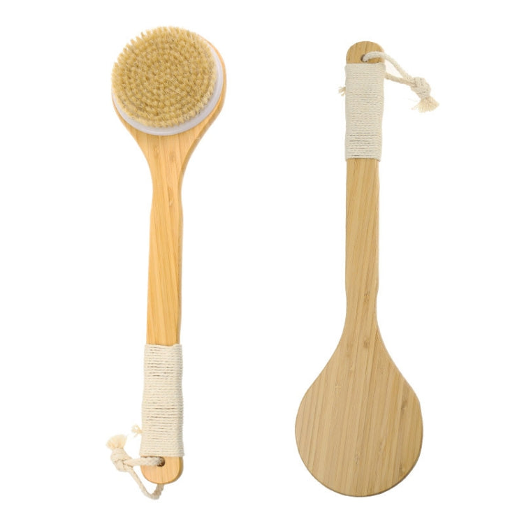 Natural Bristle Body Massage Brush Exfoliating Shower Bath Scrub Skin Brush