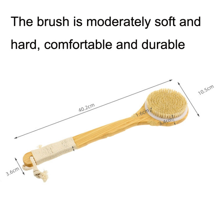 Natural Bristle Body Massage Brush Exfoliating Shower Bath Scrub Skin Brush