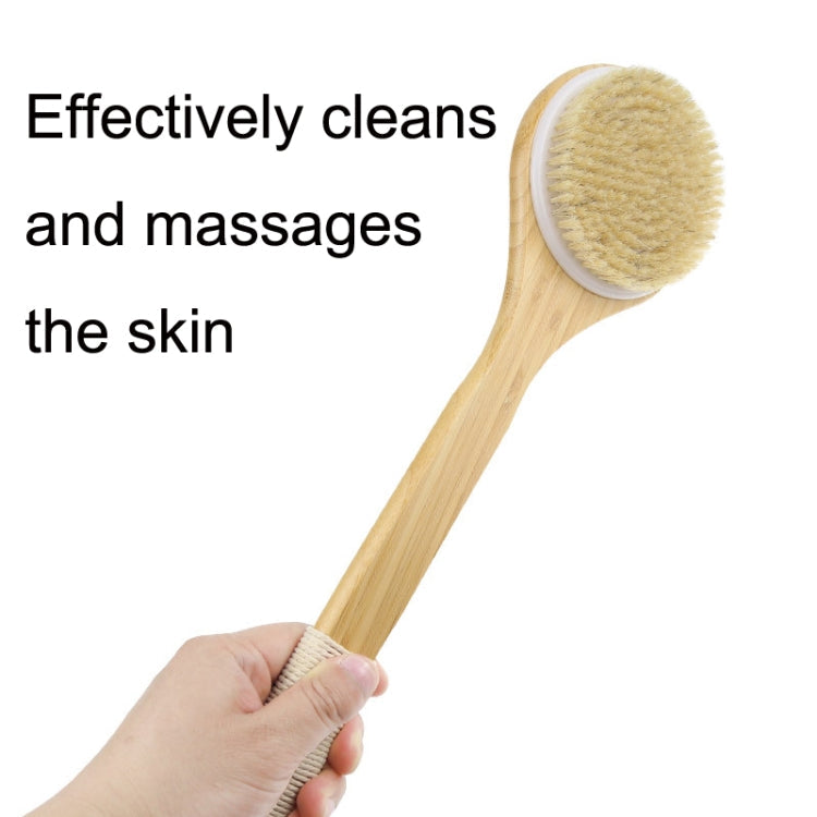 Natural Bristle Body Massage Brush Exfoliating Shower Bath Scrub Skin Brush