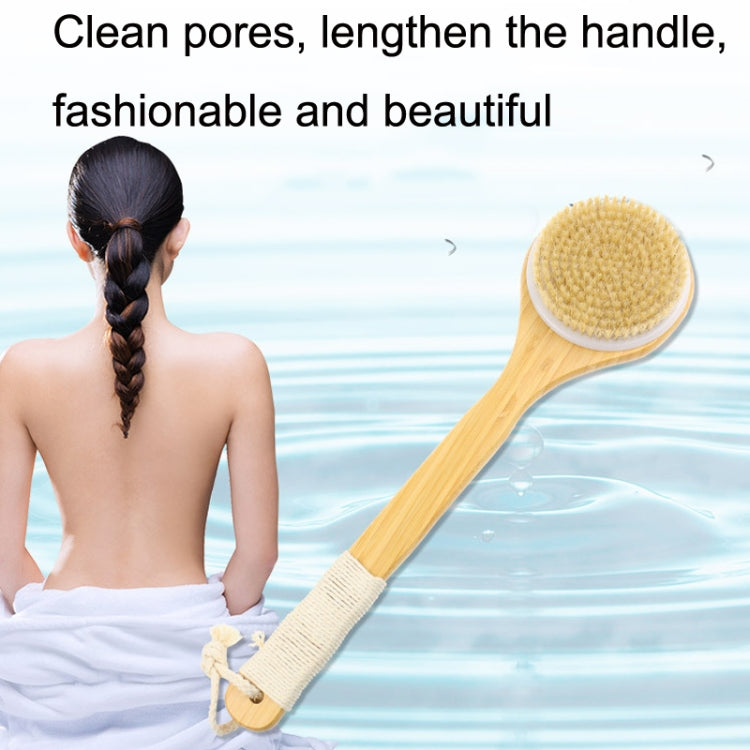 Natural Bristle Body Massage Brush Exfoliating Shower Bath Scrub Skin Brush