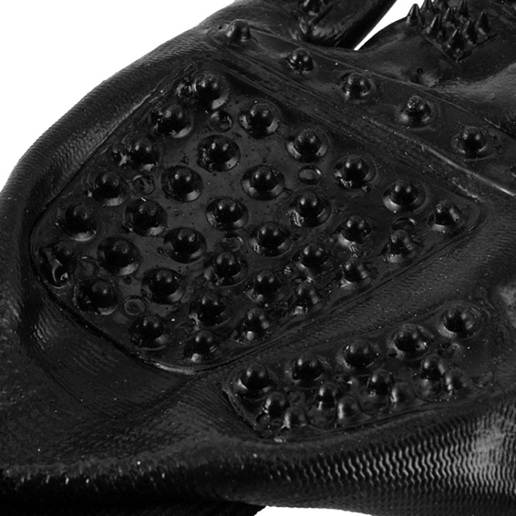 Pet Grooming Bath Gloves Hair Remover & Massage Cleaning Mitt Black