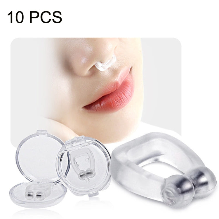 Mini Portable Silicone Anti-Snoring Nose Plugs – Transparent Snore Stopper-10pcs
