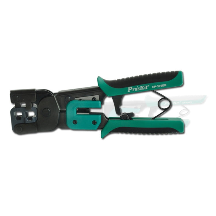 ProsKit Dual-purpose 6/8P Iron Handle Network Ratchet Crimping Plier, CP-376ER