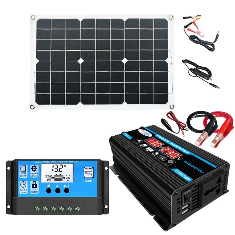 300W 12V Solar Inverter Kit – 18W Panel + 30A Controller